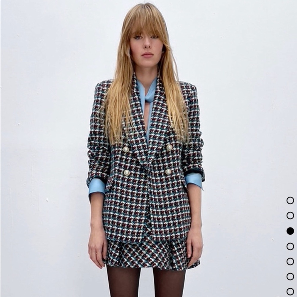 (❌SOLD) ZARA New Tweed Double Breasted Blazer